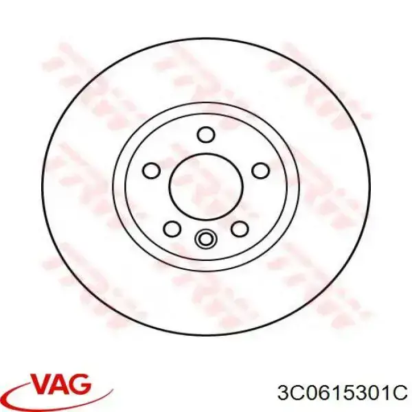 Диск гальмівний передній VAG 3C0615301C