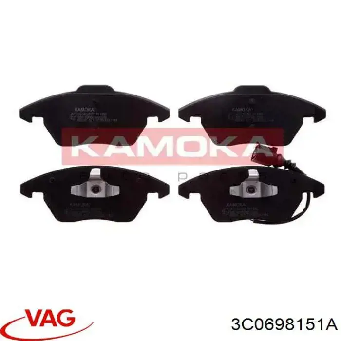 Купити 3C0698151A VAG Колодки гальмівні передні, дискові