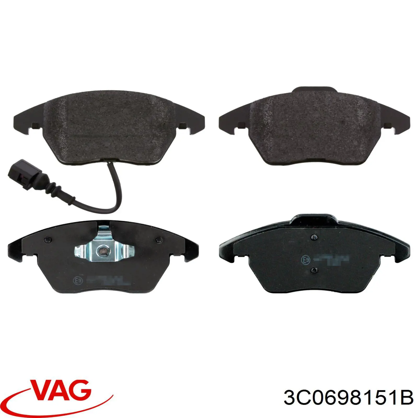 Передні тормозні колодки 3C0698151B VAG