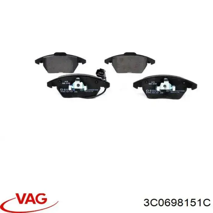 Передні тормозні колодки 3C0698151C VAG