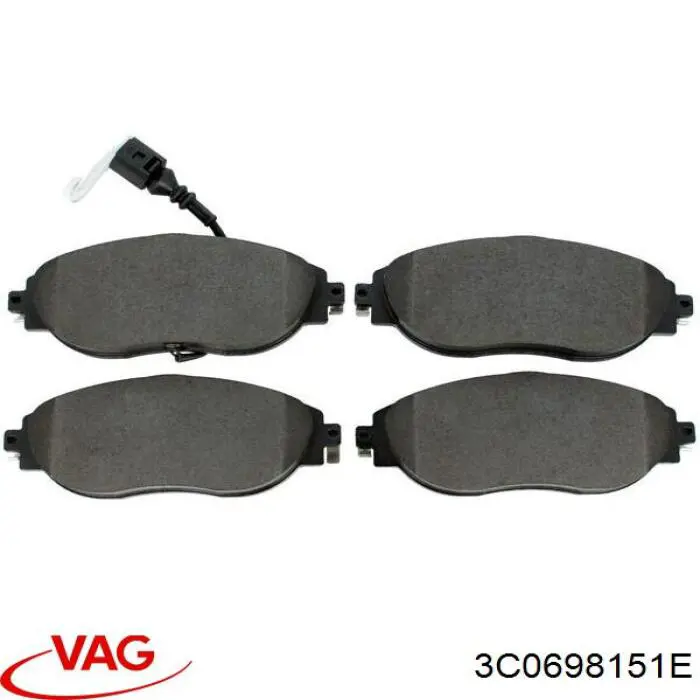 Гальмівні колодки VAG 3C0698151E ціна, від 46.70 USD