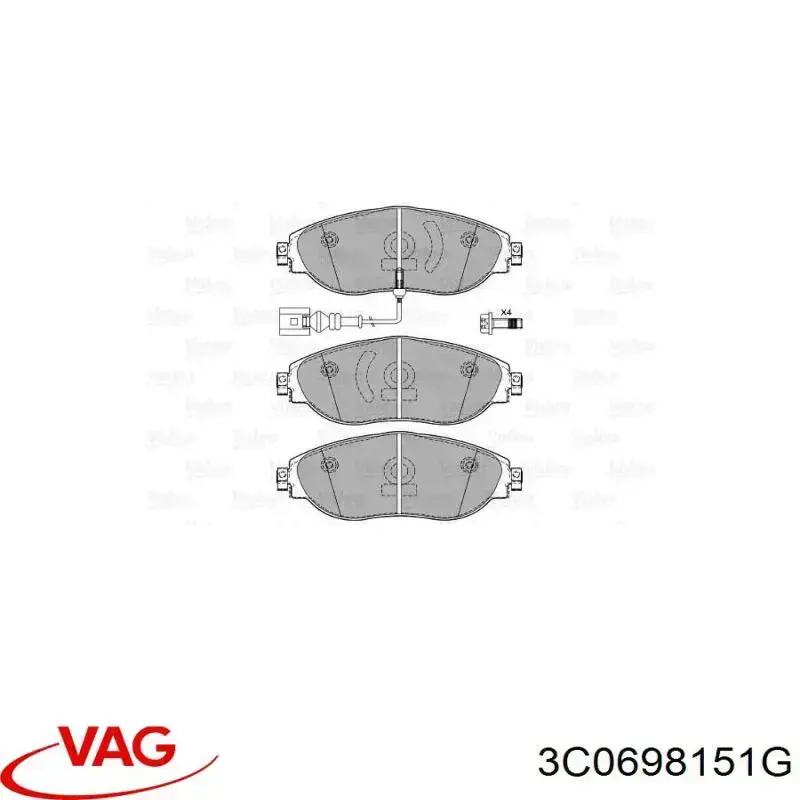 Купити 3C0698151G VAG Колодки гальмівні передні, дискові