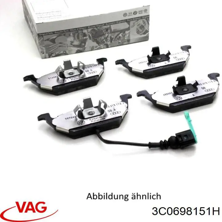 Передні тормозні колодки 3C0698151H VAG