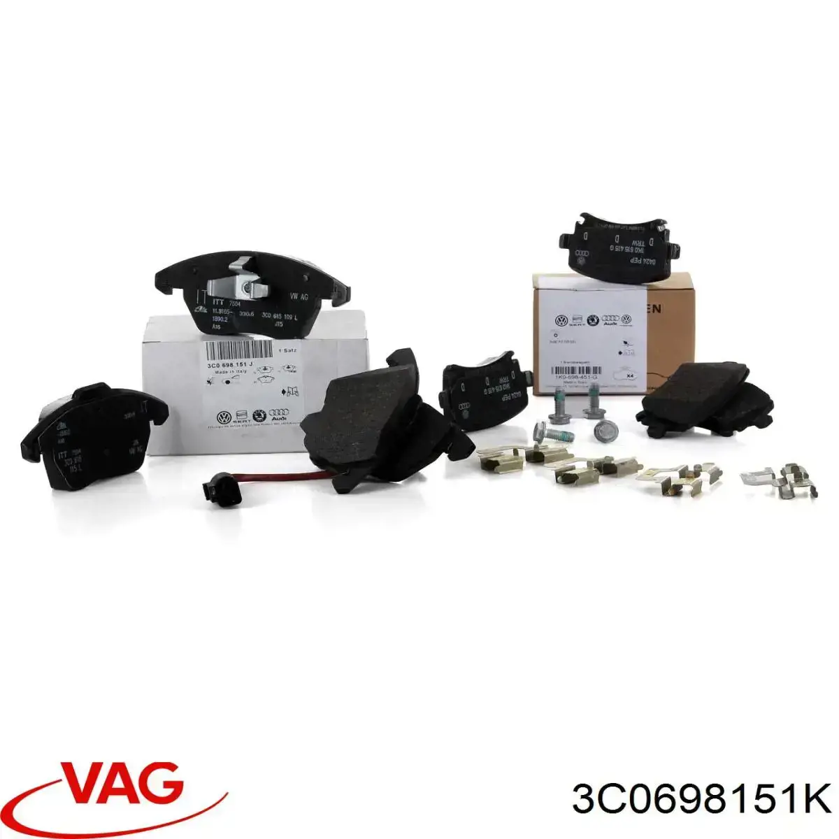 Гальмівні колодки VAG 3C0698151K ціна, від 26.77 USD