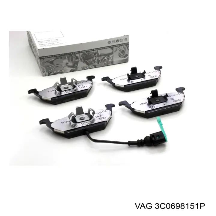 Купити 3C0698151P VAG Колодки гальмівні передні, дискові