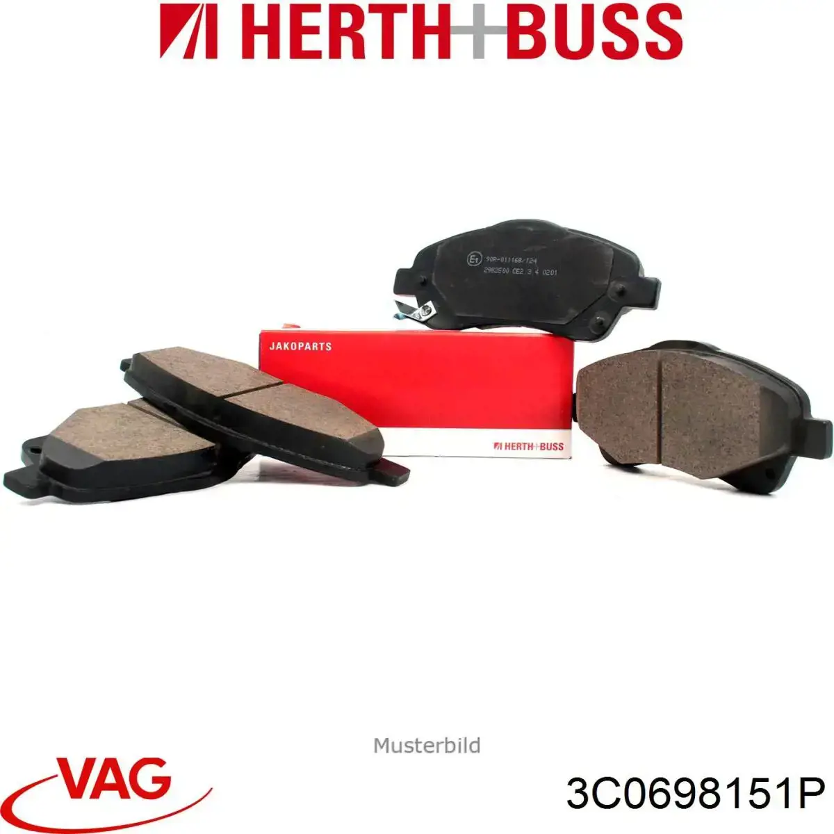 Гальмівні колодки VAG 3C0698151P ціна, від 47.54 USD