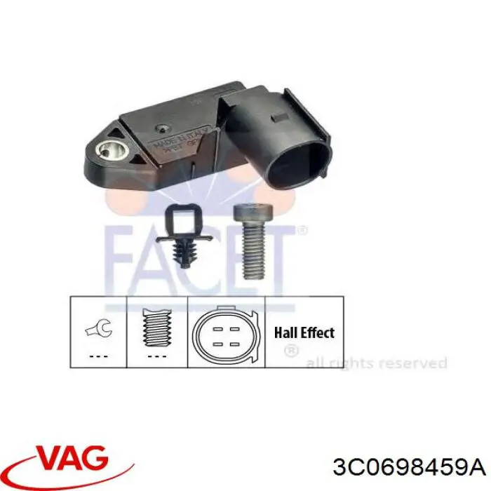 Кнопка стоп-сигналу VAG 3C0698459A ціна, від 9.59 USD