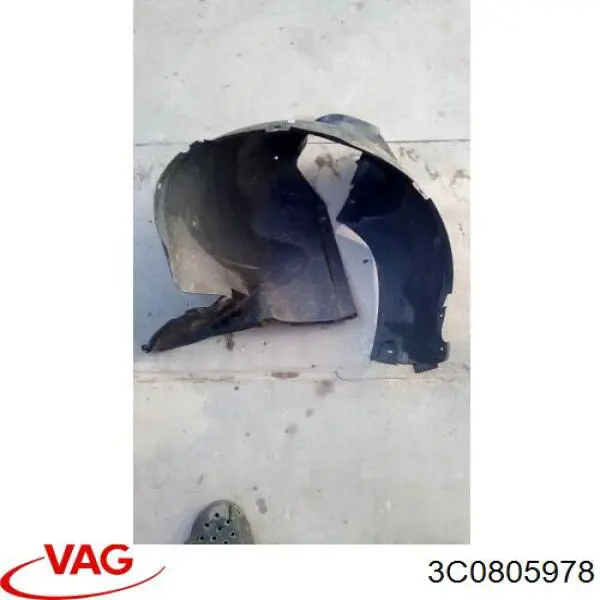 Підкрилок переднього крила, правий задній 3C0805978 VAG