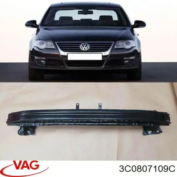 3C0807109C VAG Балка бампера переднього