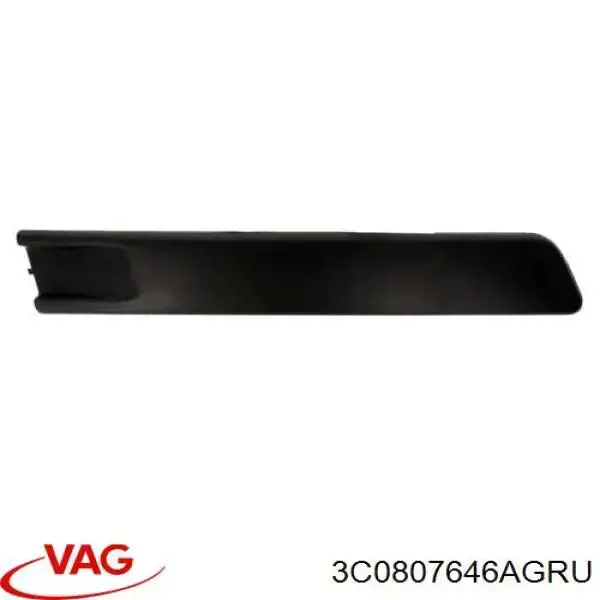 Купити 3C0807646AGRU VAG Молдинг переднього бампера, правий