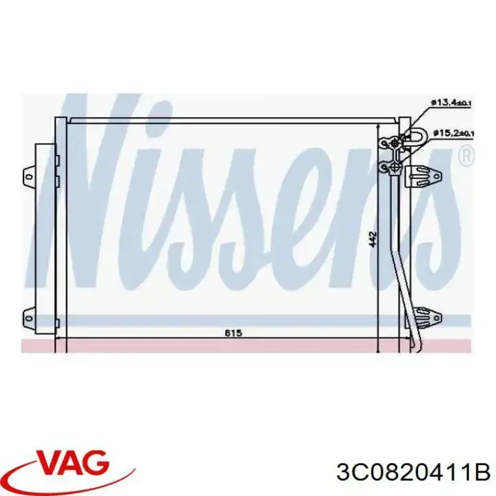 Радіатор кондиціонера 3C0820411B VAG