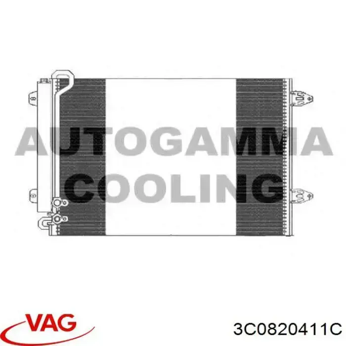 Конденсатор кондиціонера VAG 3C0820411C ціна, від 32.45 USD