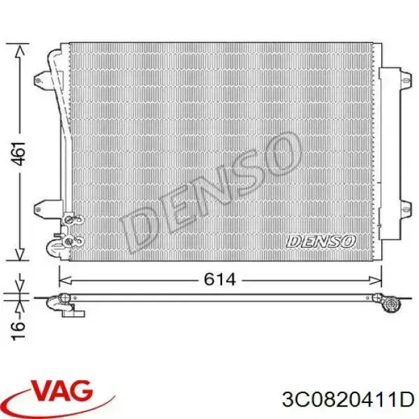 Конденсатор кондиціонера VAG 3C0820411D ціна, від 79.45 USD