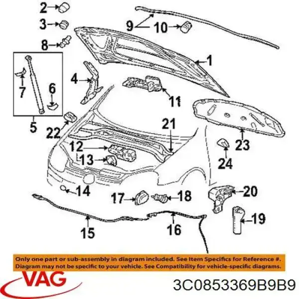  VAG 3C0853369B9B9 ціна, від 12.67 USD