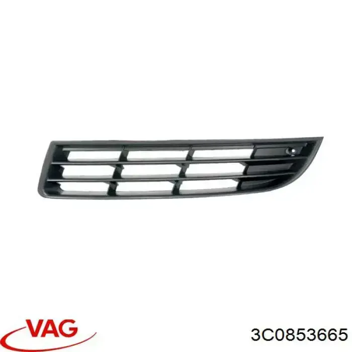 3C0853665 VAG Решітка переднього бампера, ліва