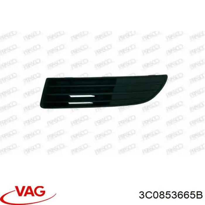 Купити 3C0853665B VAG Решітка переднього бампера, ліва
