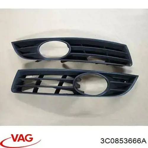 Купити 3C0853666A VAG Заглушка/ решітка протитуманних фар бампера переднього, права