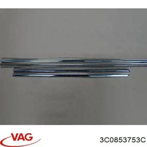Молдинг задніх лівих дверей, верхній VAG 3C0853753C ціна, від 10.89 USD