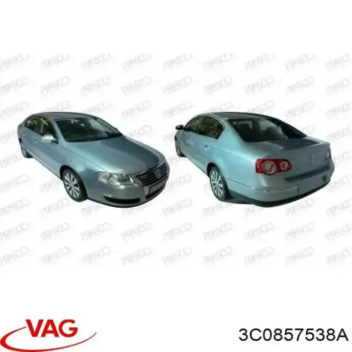 3C0857538A VAG Накладка дзеркала заднього виду, права