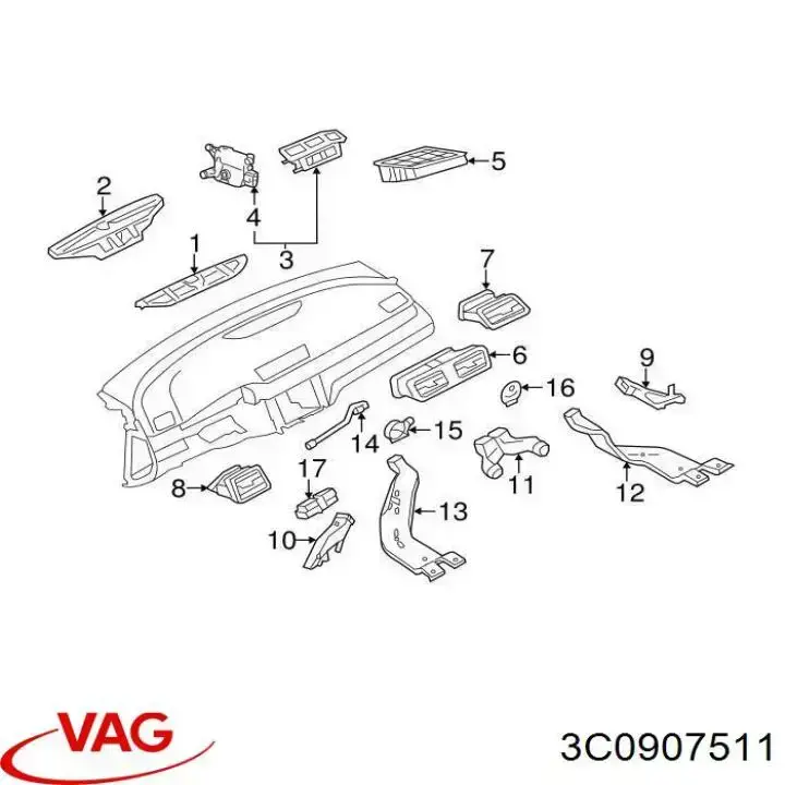 Купити 3C0907511 VAG Привід заслінки печі