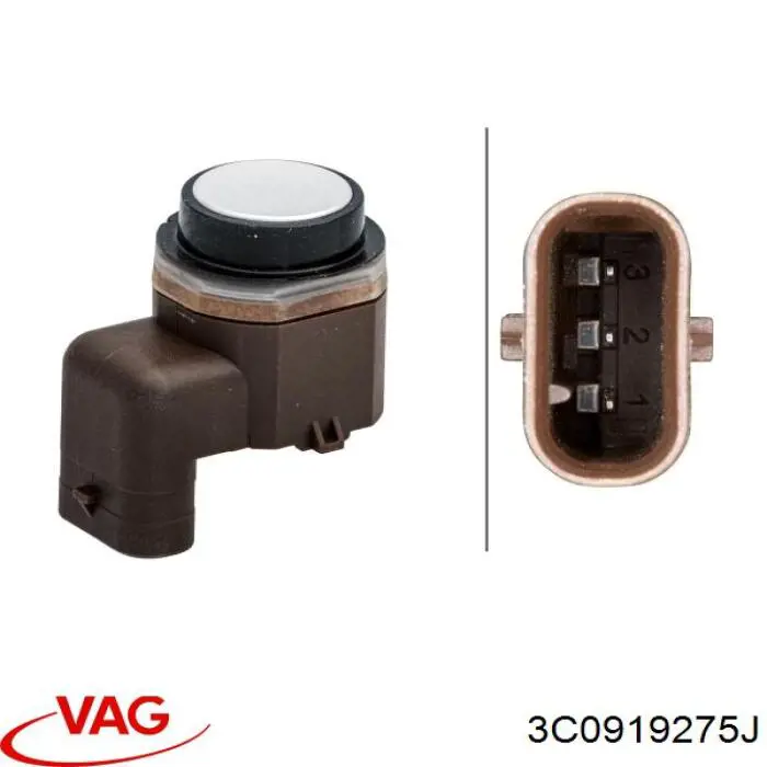 Купити 3C0919275J VAG Датчик сигналізації паркування (парктронік), передній
