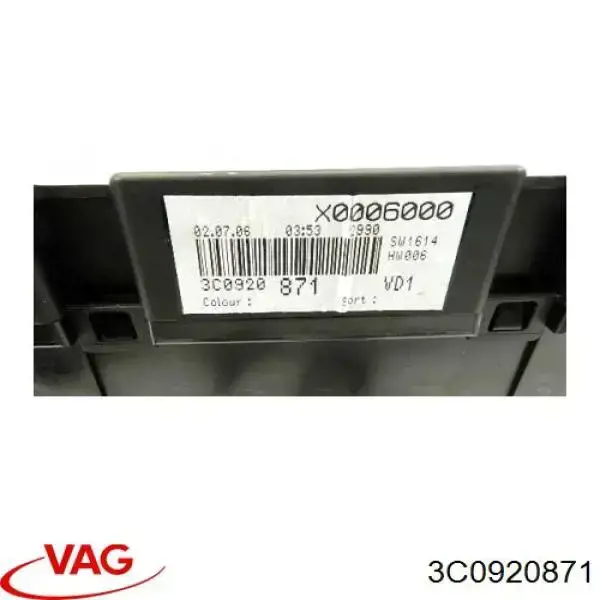 3C0920871 VAG приладова дошка-щиток приладів