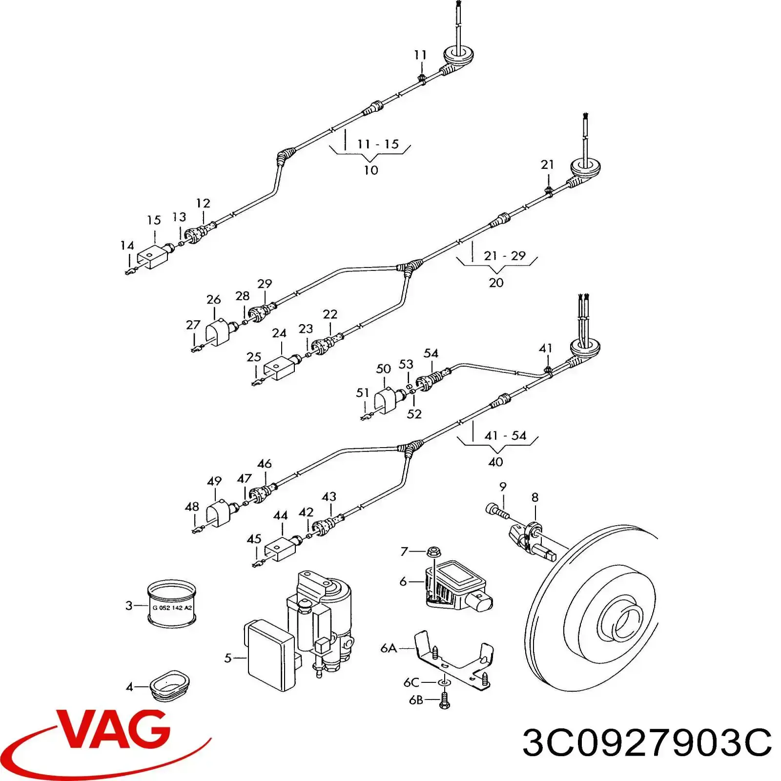 Купити 3C0927903C VAG Провід високовольтні, комплект