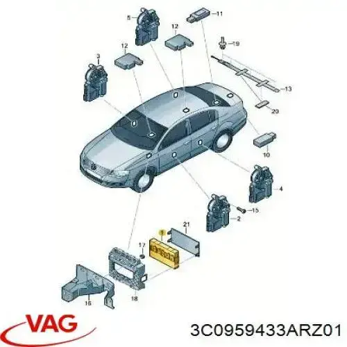 Купити 3C0959433ARZ01 VAG Блок комфорту