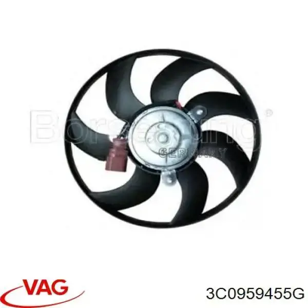 Купити 3C0959455G VAG Електровентилятор охолодження в зборі (двигун + крильчатка), правий