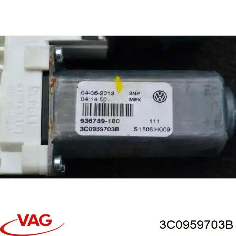 Двигун склопідіймача двері передньої, лівої 3C0959703B VAG