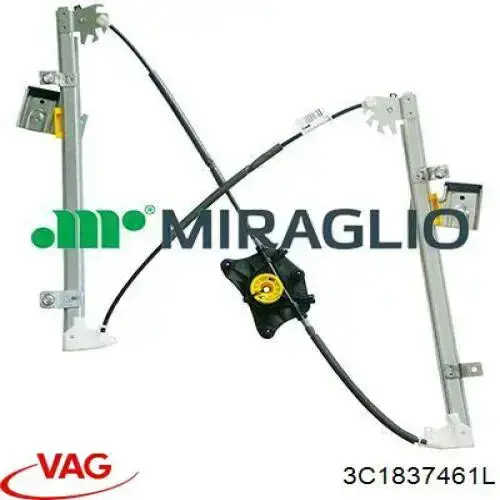 Механізм стеклопідйомника дверей передніх, лівих VAG 3C1837461L