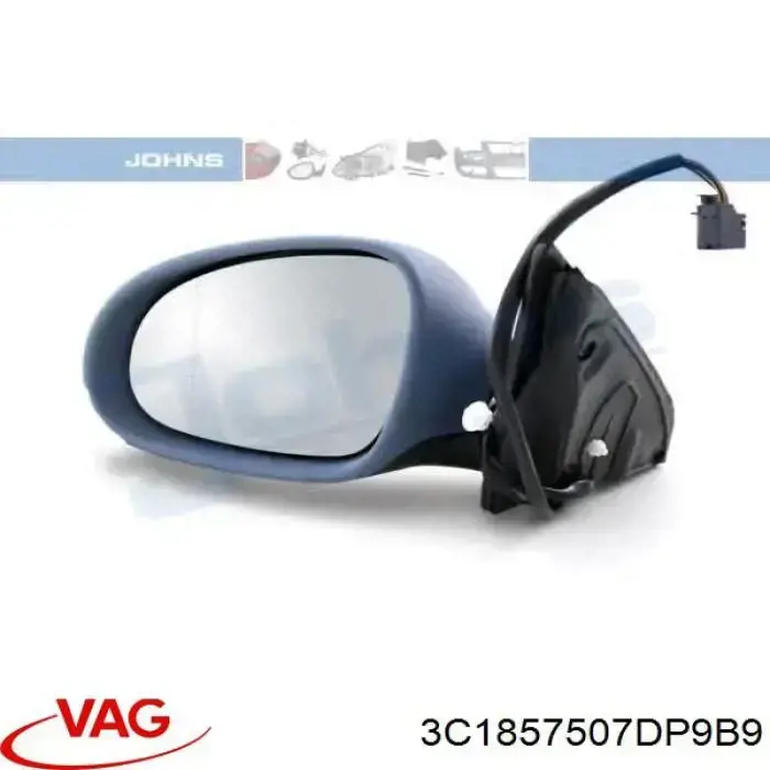 Ліве бічне дзеркало VAG 3C1857507DP9B9 ціна, від 71.56 USD