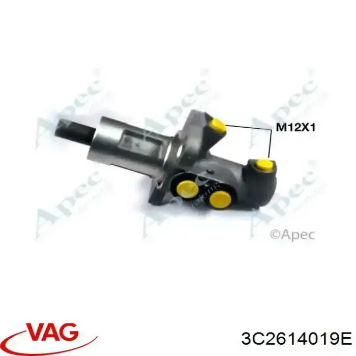 Циліндр головний гальма (Гідротормоз) VAG 3C2614019E ціна, від 22.57 USD