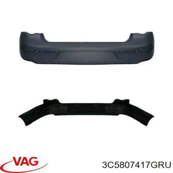 Кожух бампера заднього VAG 3C5807417GRU ціна, від 42.84 USD