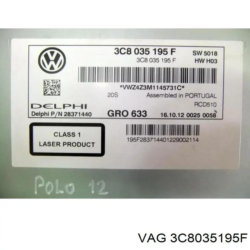 Купити 3C8035195F VAG Магнітола