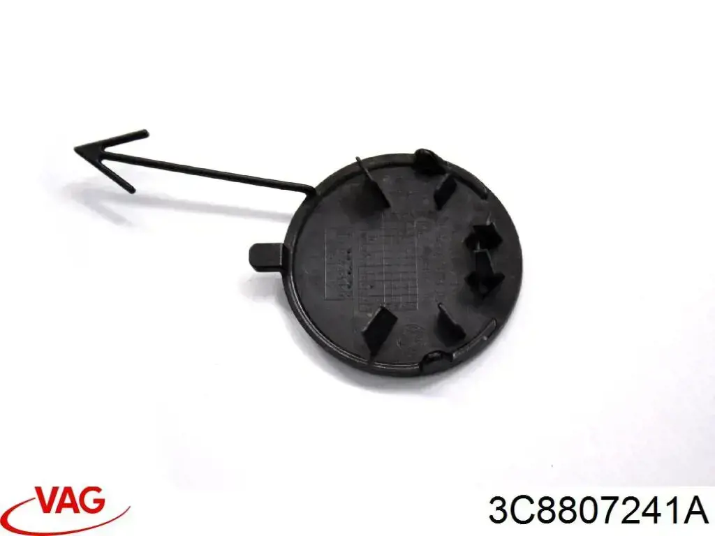 3C8807241A China заглушка бампера буксирувального гака, передня права