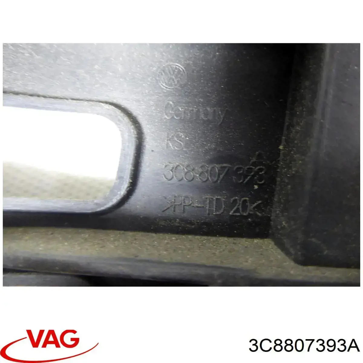 Купити 3C8807393A VAG Лівий кронштейн кріплення бампера заднього