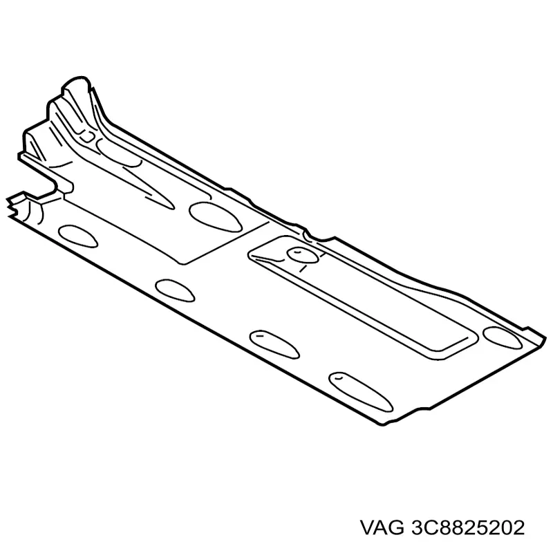 Купити 3C8825202 VAG Захист днища, правий
