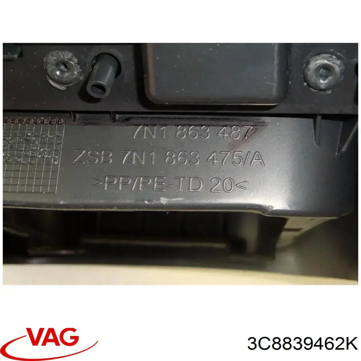 Механізм склопідіймача двері задньої, правої 3C8839462K VAG