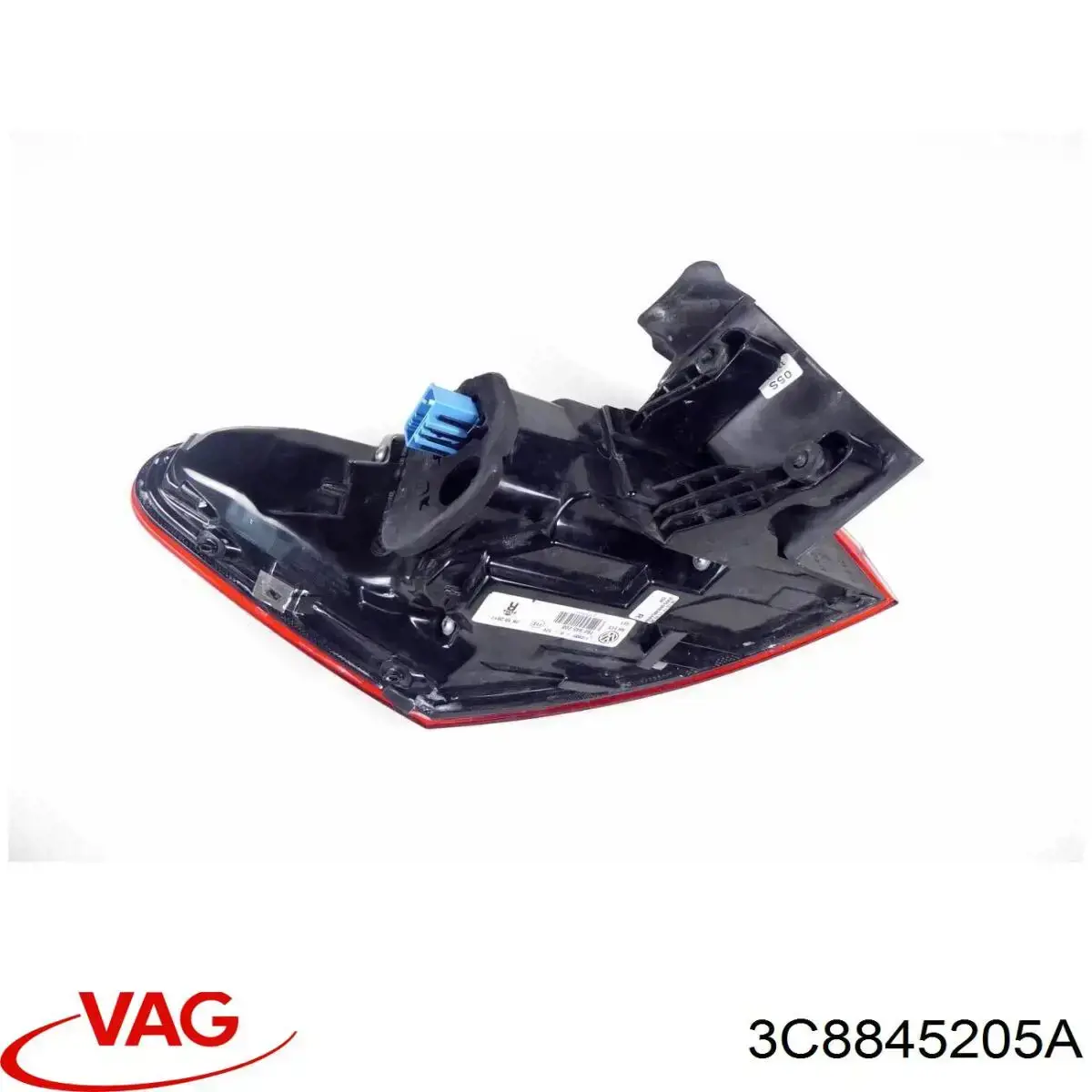 3C8845205A VAG Скло задніх дверей, лівих