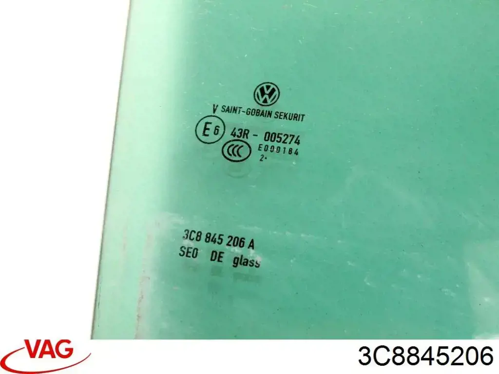 Скло заднє праве VAG 3C8845206 ціна, від 15.47 USD