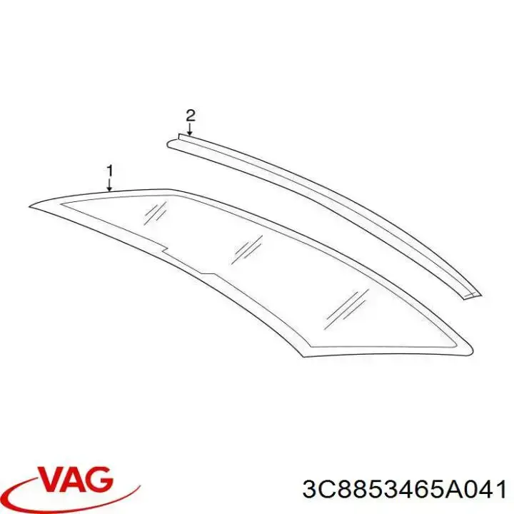 Молдинг заднього скла, нижній 3C8853465A Ford