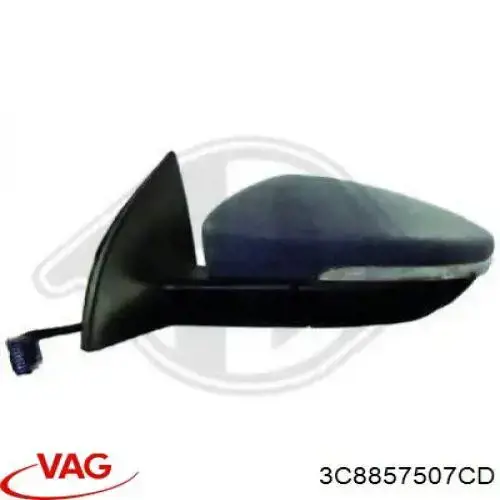 Ліве бічне дзеркало VAG 3C8857507CD ціна, від 63.13 USD