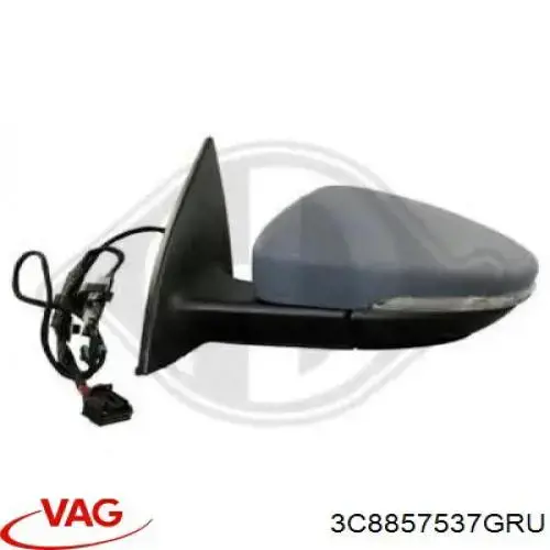Накладка лівого бокового дзеркала VAG 3C8857537GRU ціна, від 21.42 USD
