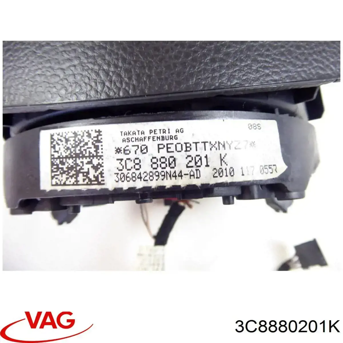 3C8880201K VAG Подушка безпеки, водійська, AIRBAG