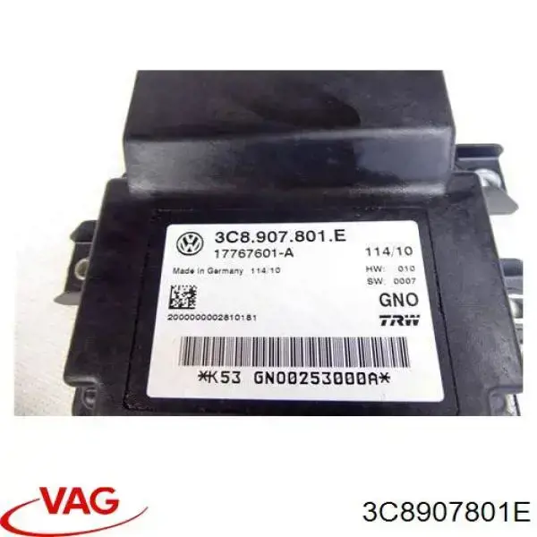 Блок керування (модуль) електромеханічного стояночного гальма VAG 3C8907801E ціна, від 25.34 USD