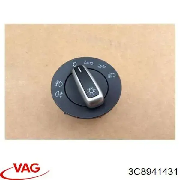 Перемикач світла фар, на "торпеді" 3C8941431 VAG