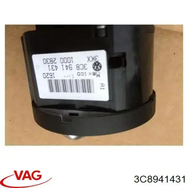 Перемикач світла фар, на "торпедо" VAG 3C8941431