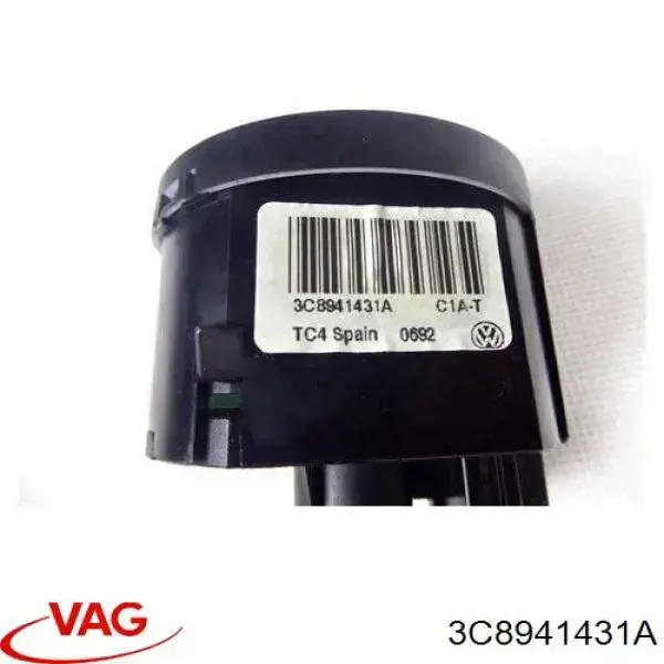 Купити 3C8941431A VAG Перемикач світла фар, на "торпеді"