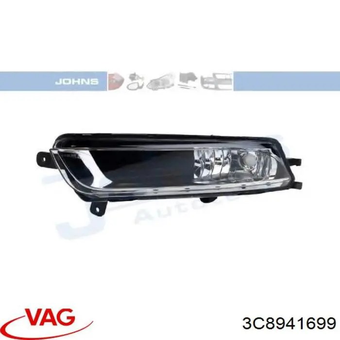Купити 3C8941699 VAG Фара протитуманна, ліва